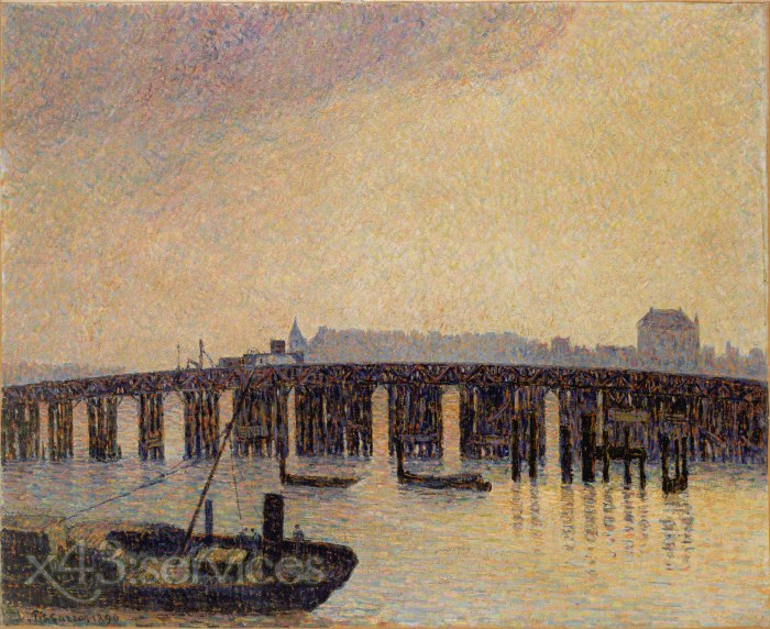 Camille Pissarro - Alte Chelsea Bruecke London - Old Chelsea Bridge London